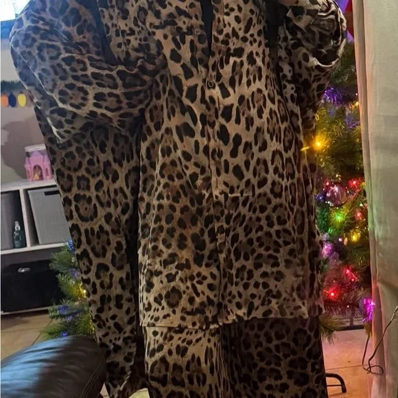 Dressed in LALA Leopard Print Jumpsuit - Picture 3 of 3